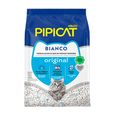 Areia Higiênica PipiCat Bianco para Gatos 1,8kg
