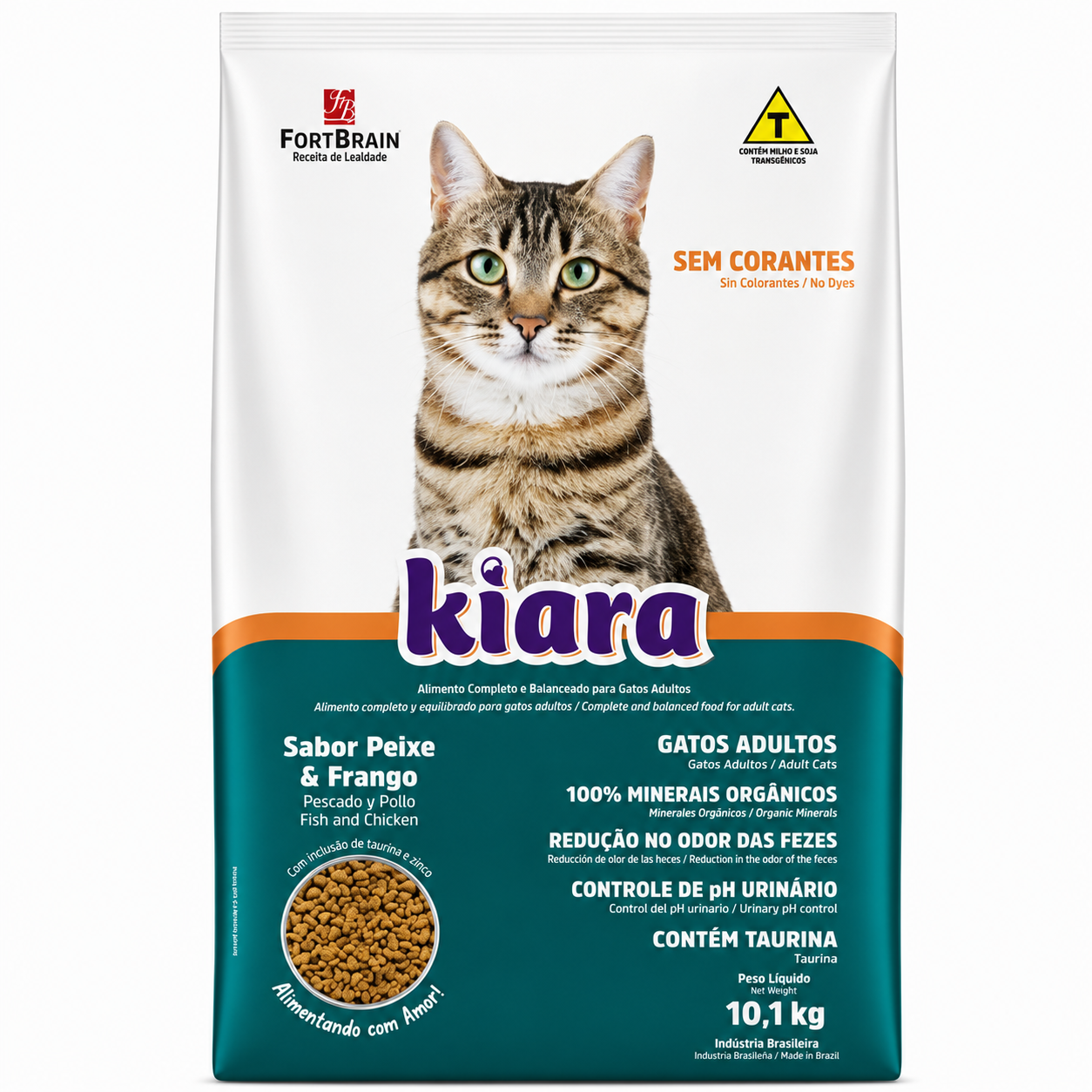 Ração Kiara Gatos Adultos Peixe e Frango 7kg