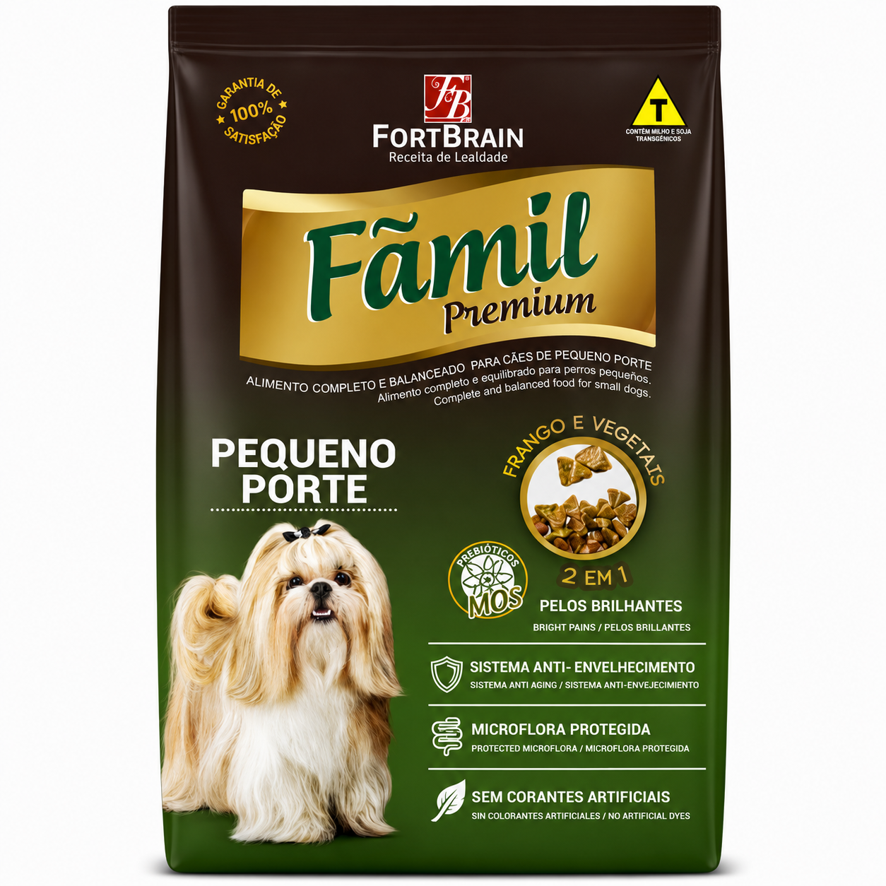 Ração Fãmil Cães Adultos Raças Pequenas Frango e Vegetais 10,1kg