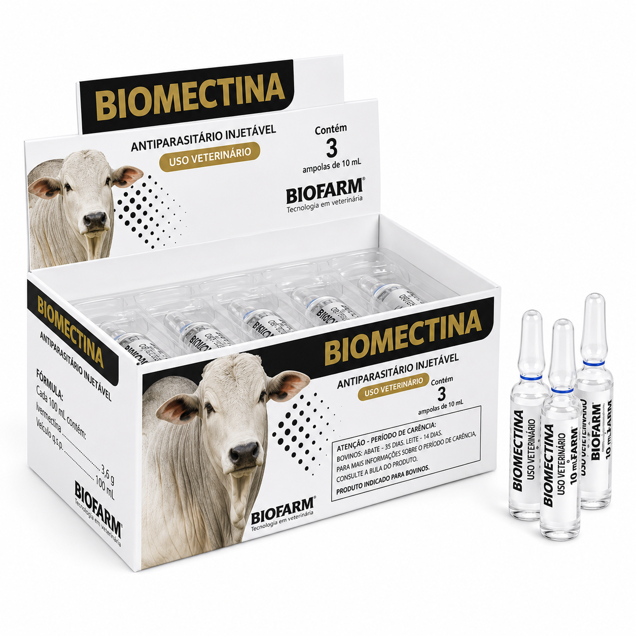 Antiparasitário Biomectina Ivermectina 1% de 1ml