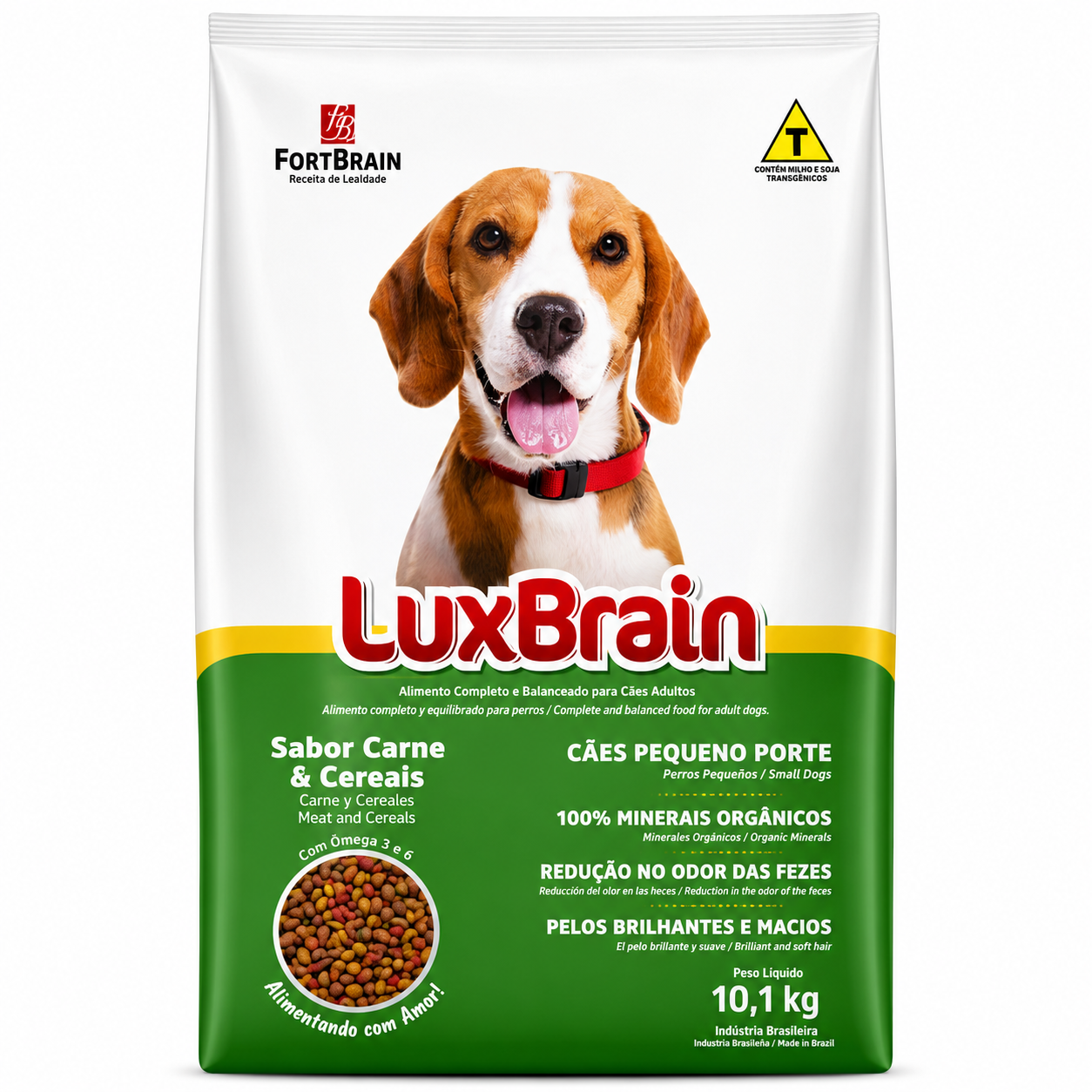 Ração Luxbrain Original Adulto Raças pequenas Carnes e Cereais 10kg