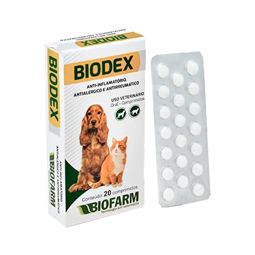 Biodex Anti-Inflamatório para Cães e Gatos 20 Comprimidos