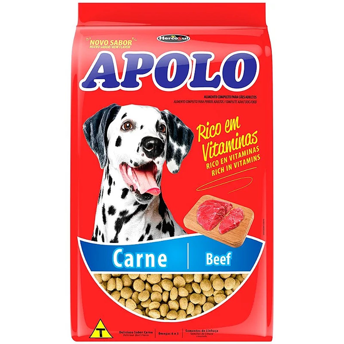 Racao Apolo Carne Caes Adultos 10,1kg
