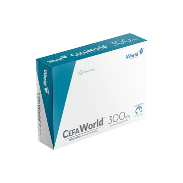 Antibiótico CefaWorld 300mg Cães e Gatos 12 comprimidos