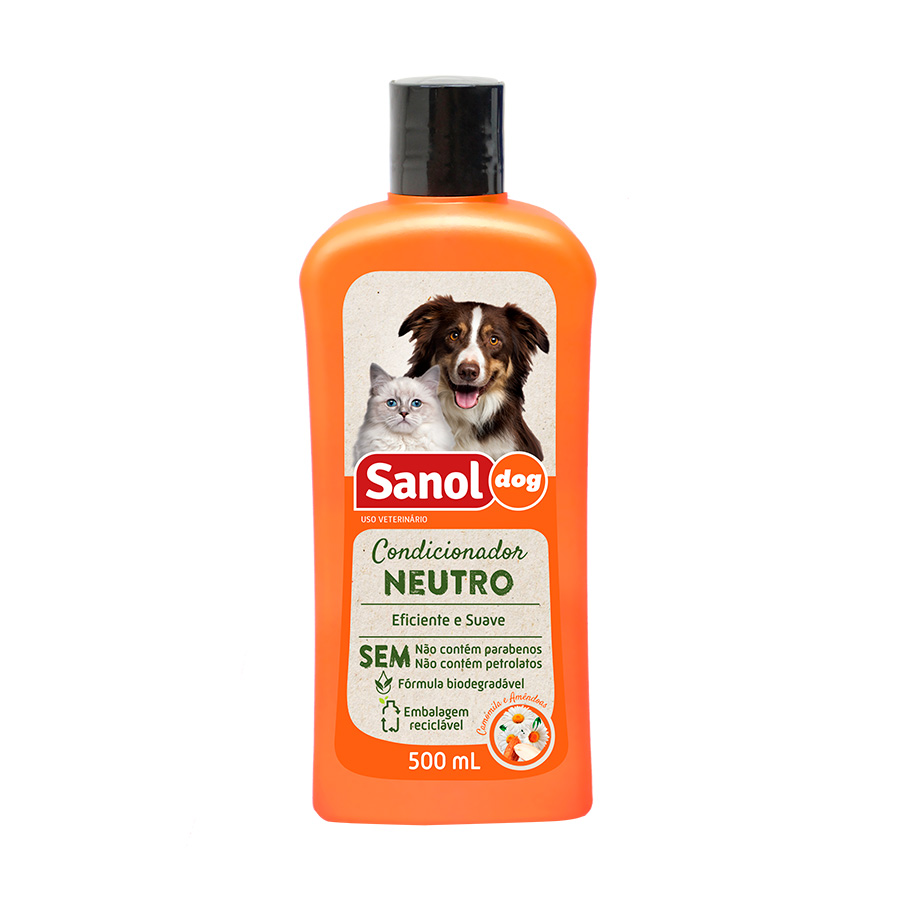 Condicionador Neutro para Cães e Gatos Sanol 500 ml