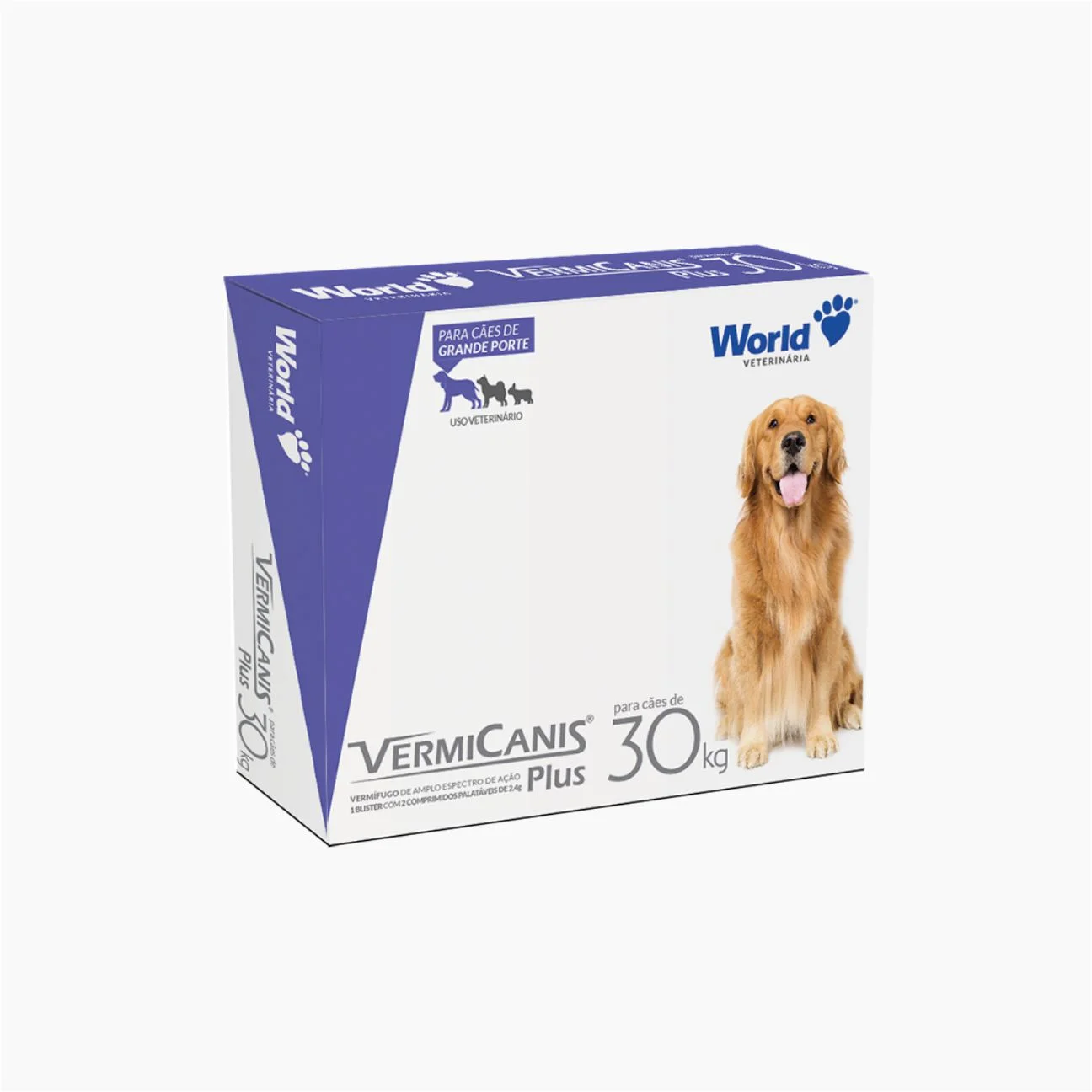 Vermífugo World Veterinária VermiCanis Plus Cães de 30 Kg