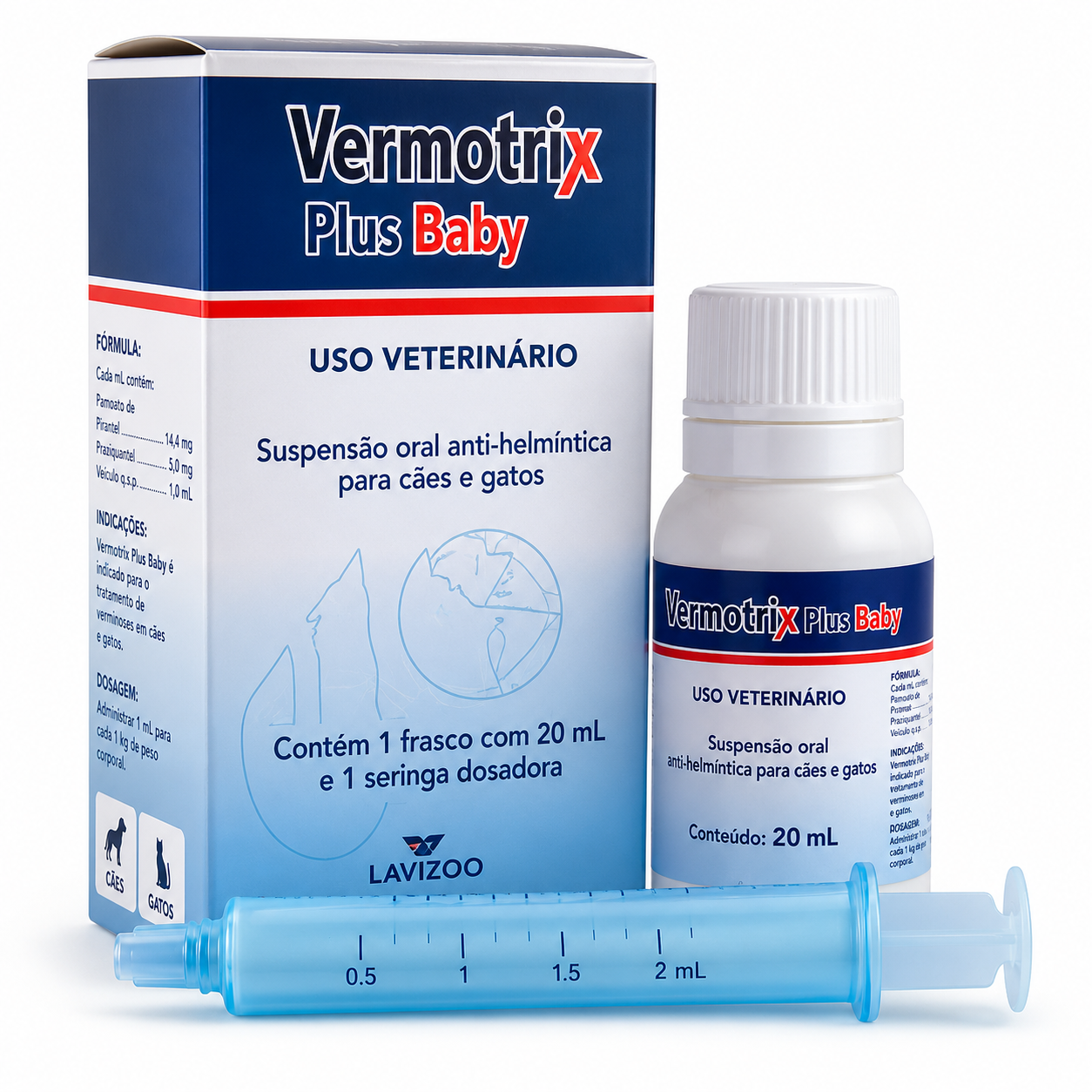 Vermotrix Plus Baby Vermífugo 20ml com Seringa